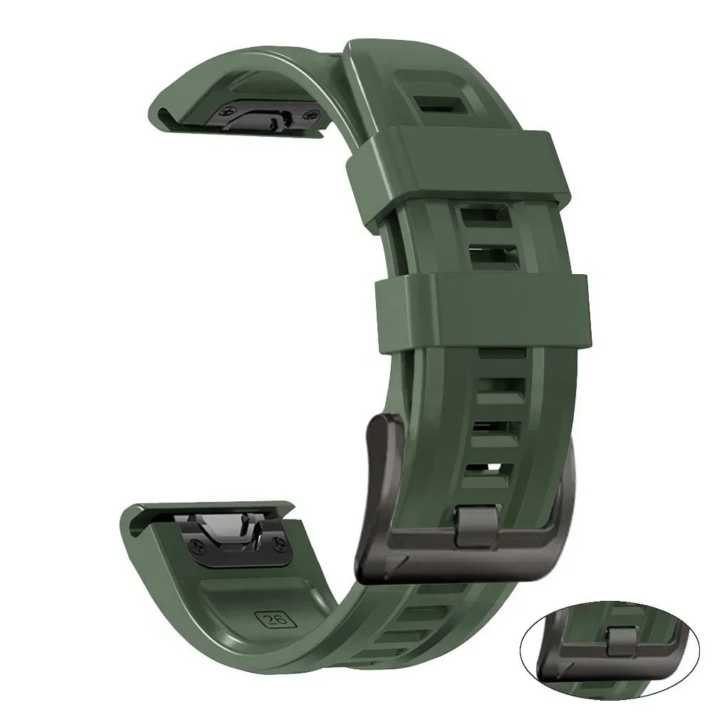 22mm 26mm Silicone Watchband For Enduro 3 Tactix 8 Sport Strap For Garmin Fenix 8 8x E 7 7X Pro 6X Epix Gen 2 QuickFit Bracelet
