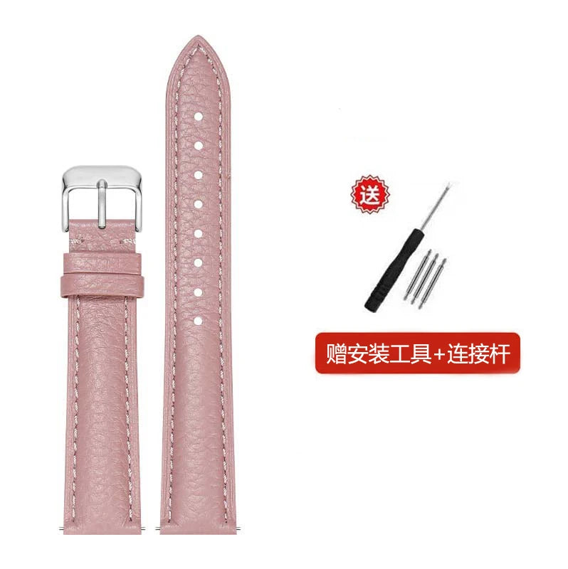 2025 genuine Leather watch strap  Accessories  wristband 10mm 12mm 14mm 16mm 18mm 20mm 22mm Genuine Leather   Strap with Tool