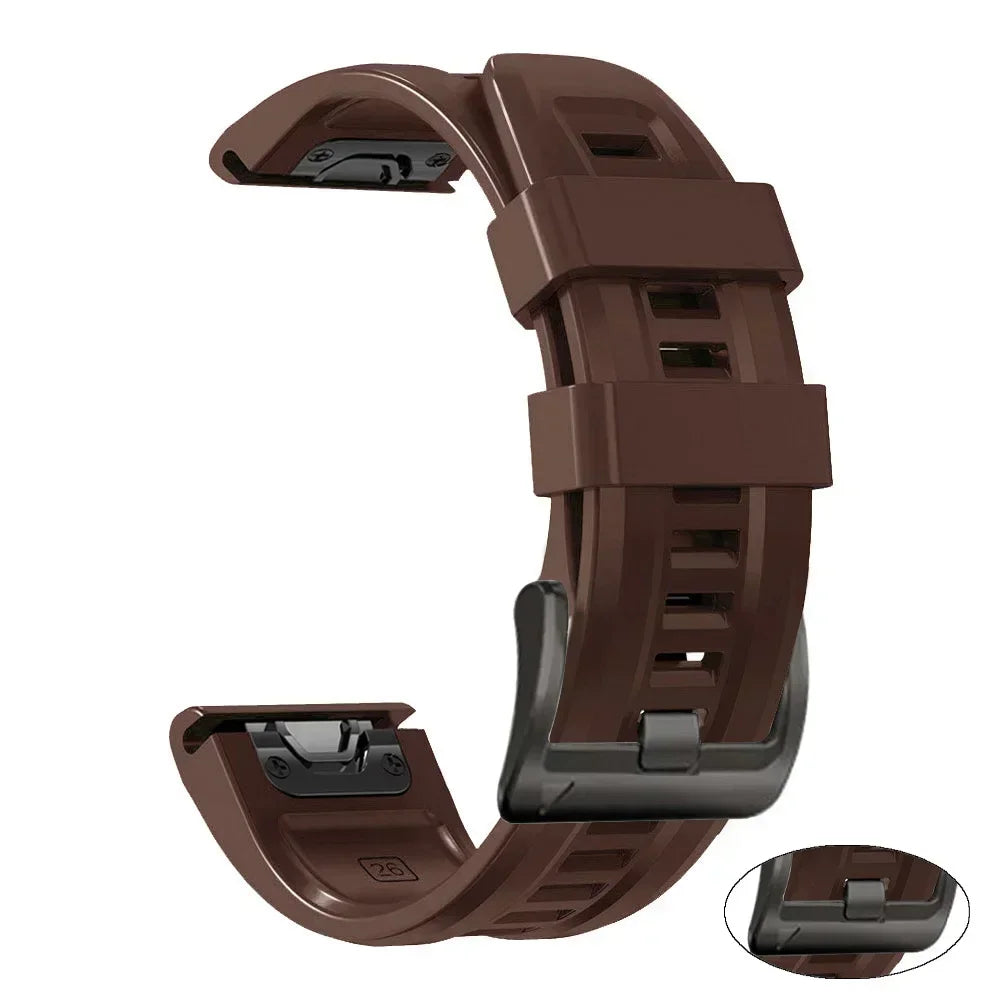 22mm 26mm Silicone Watchband For Enduro 3 Tactix 8 Sport Strap For Garmin Fenix 8 8x E 7 7X Pro 6X Epix Gen 2 QuickFit Bracelet