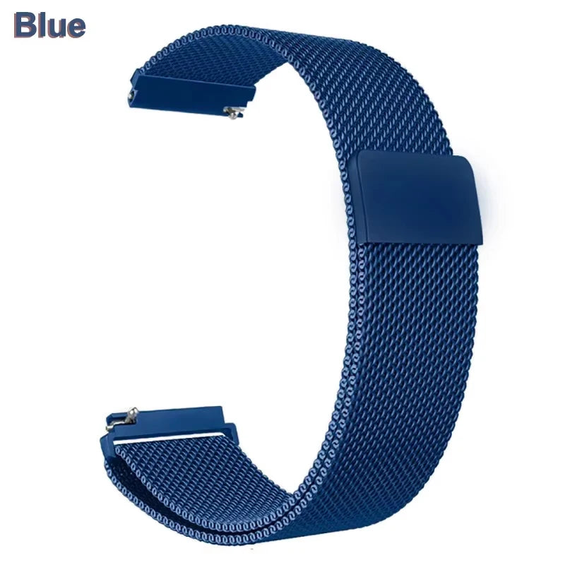 18mm 20mm 22mm Stainless Steel Strap For Garmin Venu 4 3 2 2S 3S/Forerunner 55 158 245 255 645 745 965 970/Vivoactive 4 5 6 Band