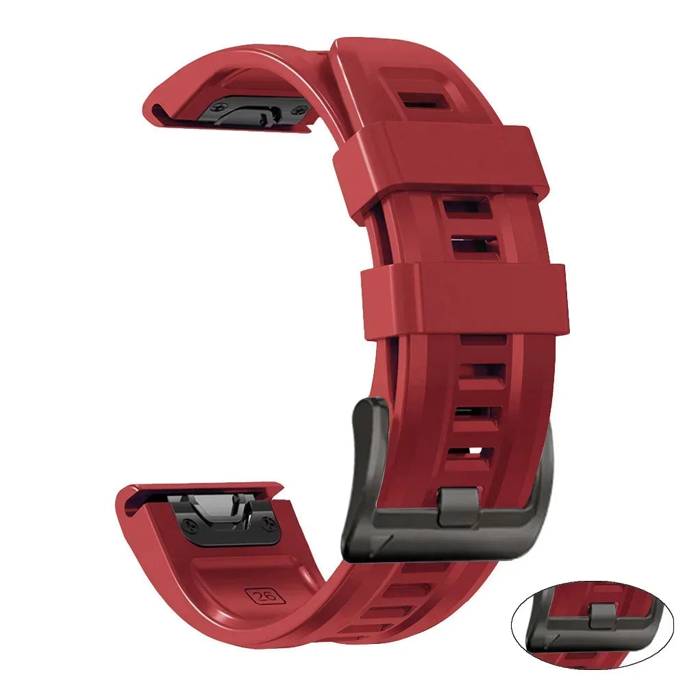 22mm 26mm Silicone Watchband For Enduro 3 Tactix 8 Sport Strap For Garmin Fenix 8 8x E 7 7X Pro 6X Epix Gen 2 QuickFit Bracelet