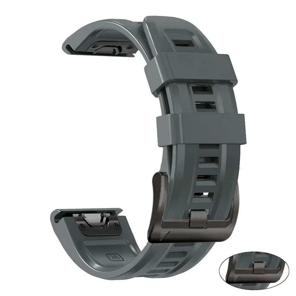 22mm 26mm Silicone Watchband For Enduro 3 Tactix 8 Sport Strap For Garmin Fenix 8 8x E 7 7X Pro 6X Epix Gen 2 QuickFit Bracelet