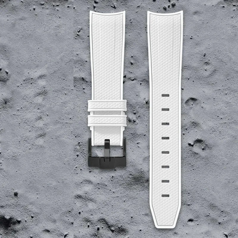 Curved End Strap for Omega X Swatch Joint MoonSwatch Planet 20mm Silicone Quick Release Watch Band Bracelet for Speedmaster