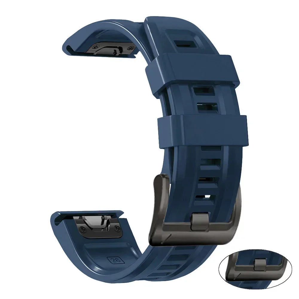 22mm 26mm Silicone Watchband For Enduro 3 Tactix 8 Sport Strap For Garmin Fenix 8 8x E 7 7X Pro 6X Epix Gen 2 QuickFit Bracelet