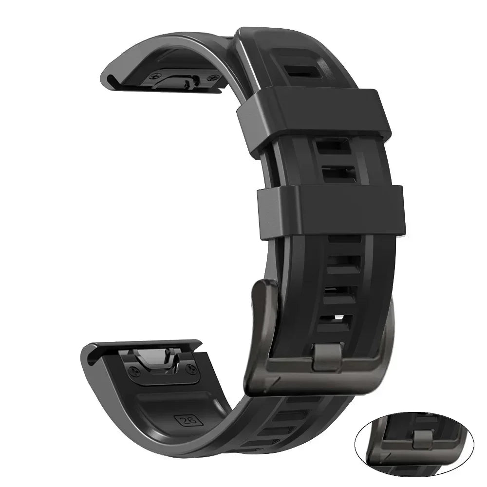 22mm 26mm Silicone Watchband For Enduro 3 Tactix 8 Sport Strap For Garmin Fenix 8 8x E 7 7X Pro 6X Epix Gen 2 QuickFit Bracelet