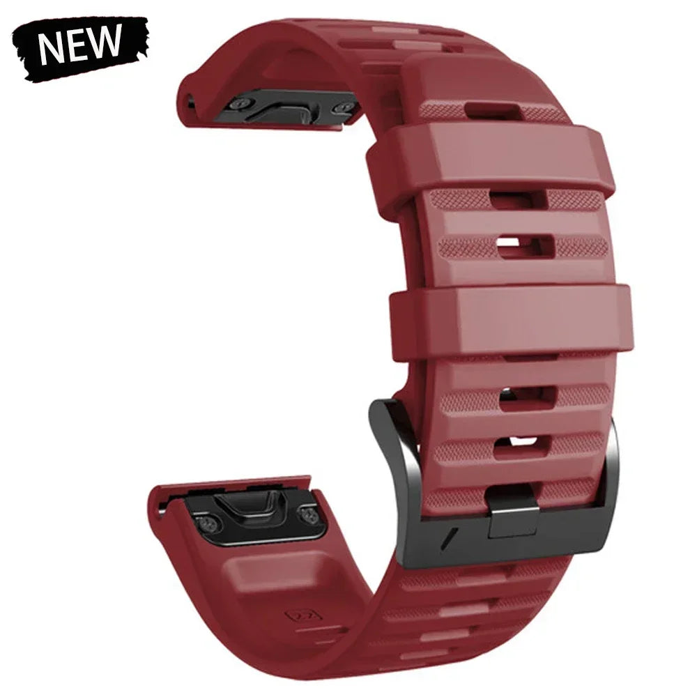 22mm 26mm Silicone Watchband For Enduro 3 Tactix 8 Sport Strap For Garmin Fenix 8 8x E 7 7X Pro 6X Epix Gen 2 QuickFit Bracelet