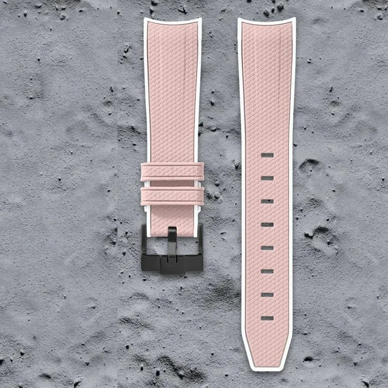 Curved End Strap for Omega X Swatch Joint MoonSwatch Planet 20mm Silicone Quick Release Watch Band Bracelet for Speedmaster