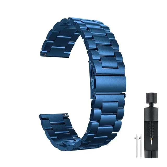 18mm 20mm 22mm Stainless Steel Strap For Garmin Venu 4 3 2 2S 3S/Forerunner 55 158 245 255 645 745 965 970/Vivoactive 4 5 6 Band