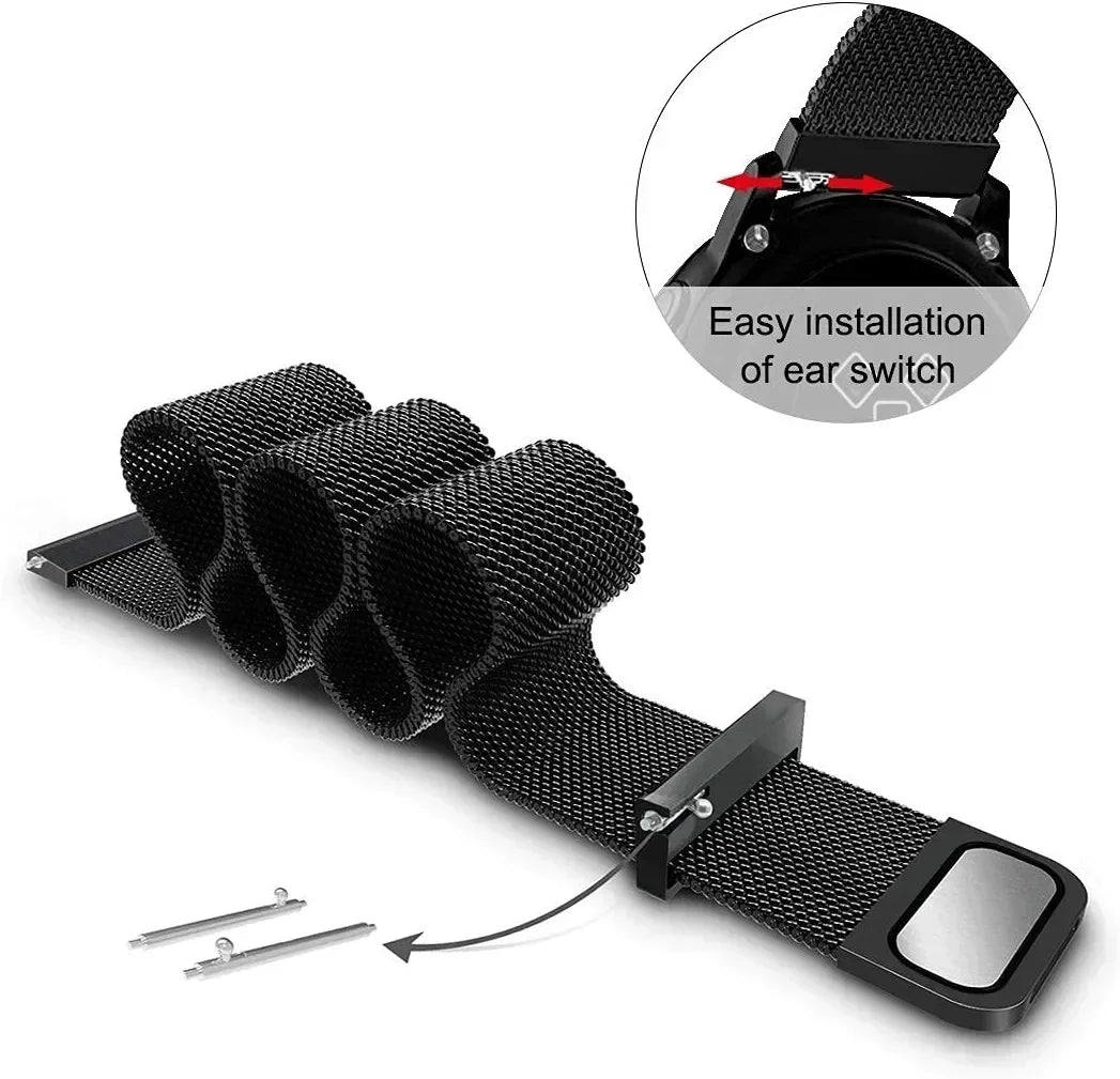18mm 20mm 22mm Watchband For Garmin Venu 4 41mm 45mm/Venu 3 2 SQ Milanese Loop For Garmin Forerunner 55 158 245 265 645 970 570