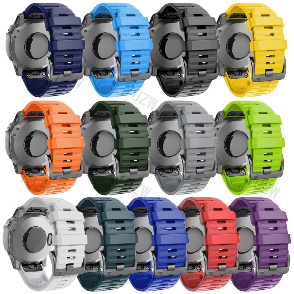 22mm 26mm Silicone Watchband For Enduro 3 Tactix 8 Sport Strap For Garmin Fenix 8 8x E 7 7X Pro 6X Epix Gen 2 QuickFit Bracelet